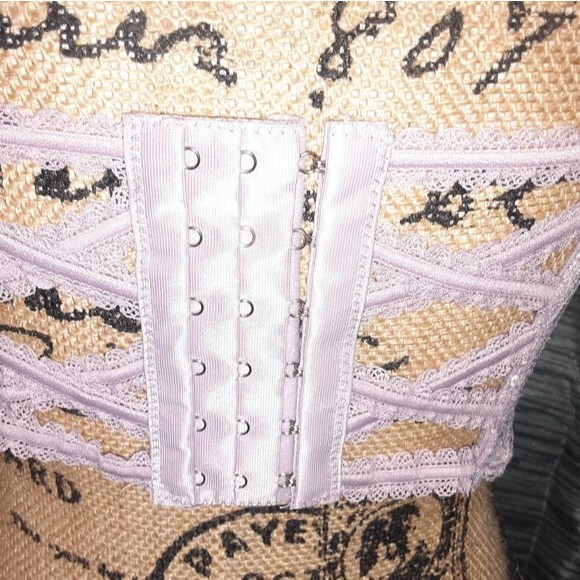 Youmita Mauve Ash 36C Floral Overlay longline bra NWT - Picture 8 of 9